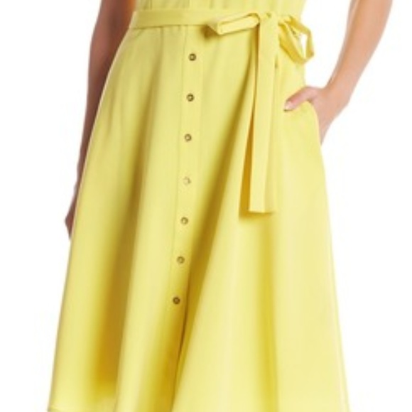 Sale!! Sleeveless Button Front Tie Dress - Picture 2 of 2